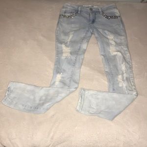 Mossimo acid wash ripped jeans